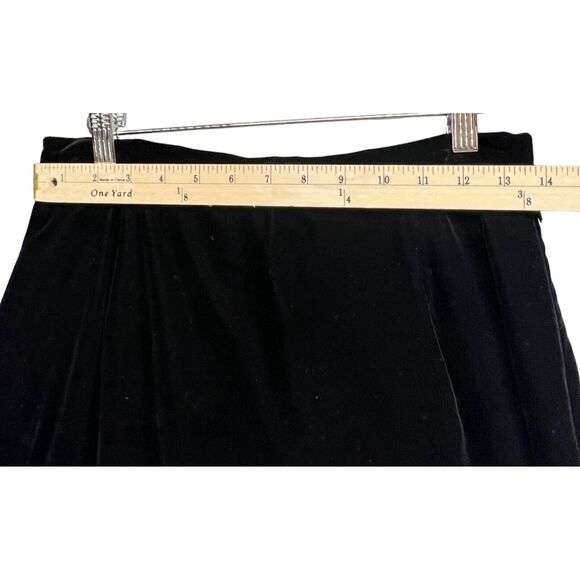 Susan Bristol Vintage Skirt Womens 10 Black Velvet Evening Dark Fairy Whimsigoth - Picture 5 of 11